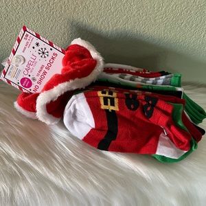 Capelli New York Christmas Girls No Show Socks  10 Pairs S/M Shoes 9-13 …